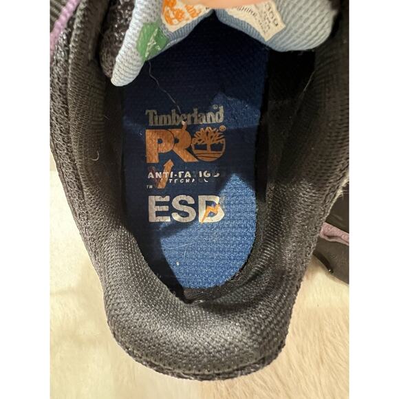 Women's Timberland PRO Powertrain Sport Alloy Toe Work Purple Sneaker Size 6W - Picture 9 of 11